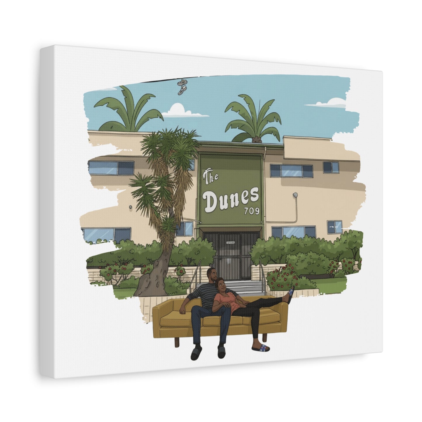 The Dunes - Cartoon Canvas Print