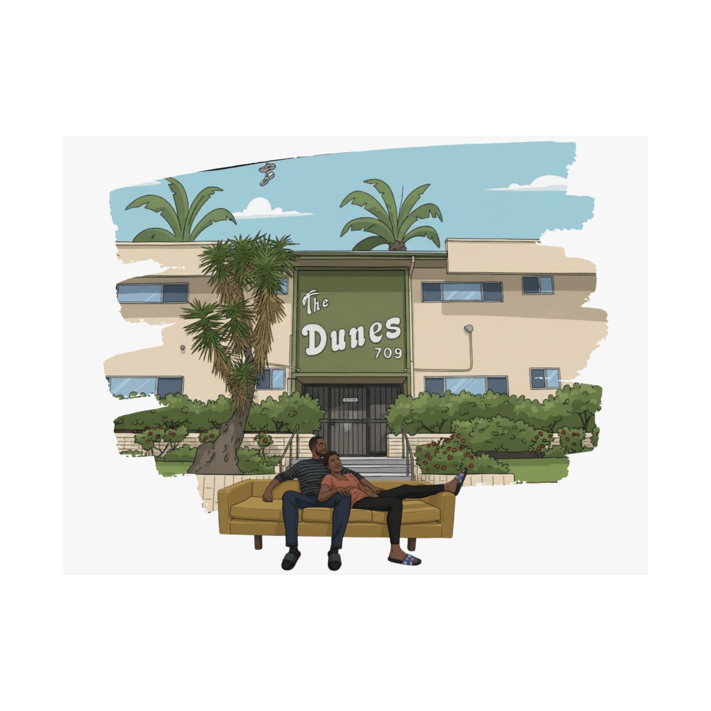 The Dunes with Issa and Lawerence Matte Art Print