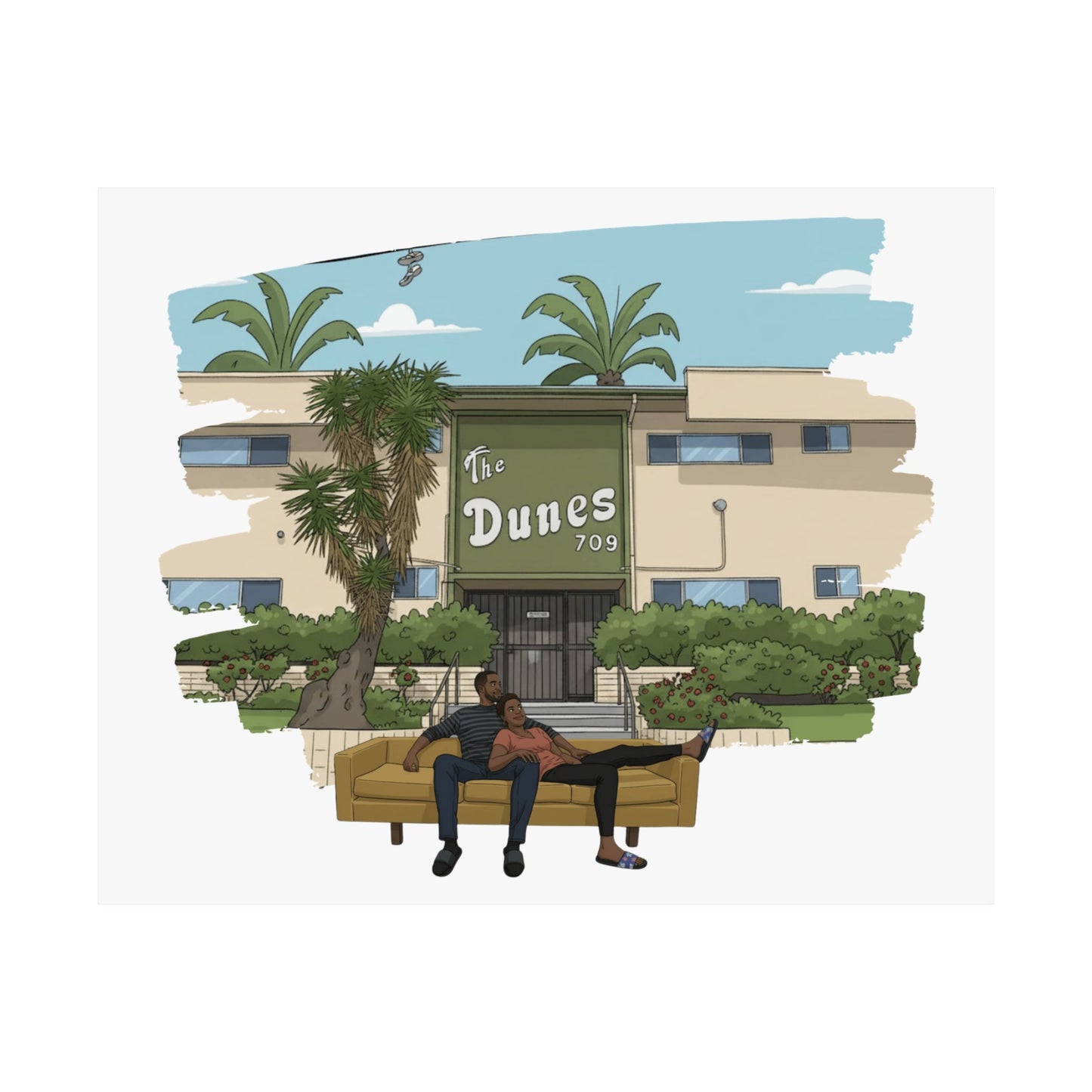 The Dunes with Issa and Lawerence Matte Art Print