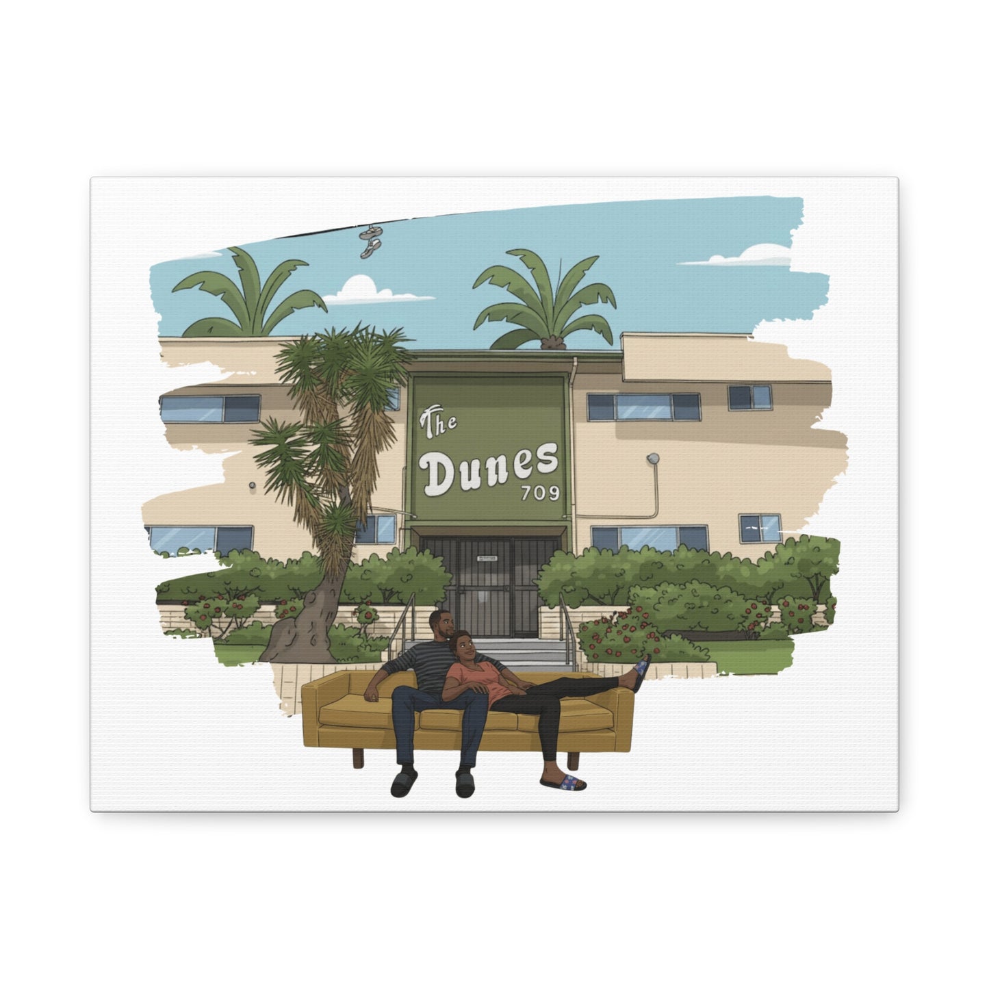 The Dunes - Cartoon Canvas Print