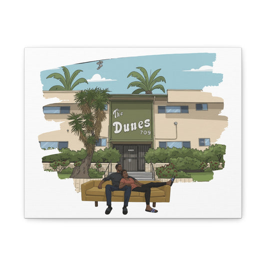 The Dunes - Cartoon Canvas Print