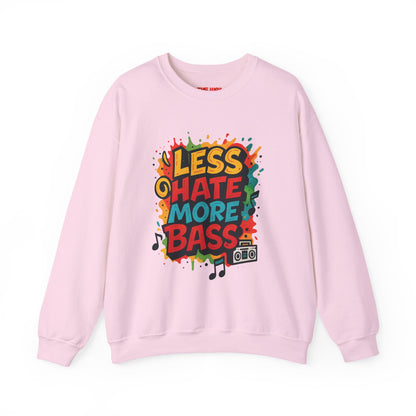 Less Hate More Bass Unisex Crewneck Sweatshirt