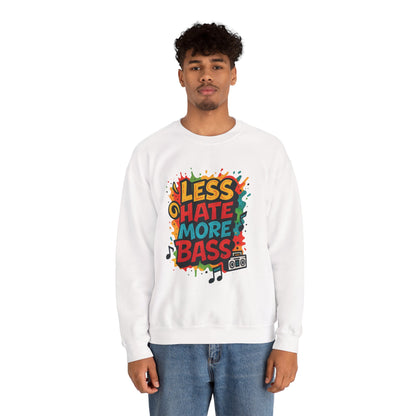 Less Hate More Bass Unisex Crewneck Sweatshirt