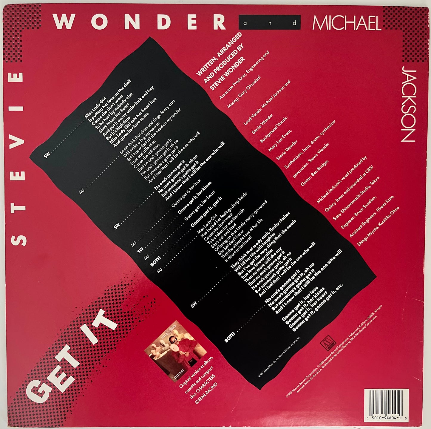 Stevie Wonder - Get It ft. Michael Jackson (12" Single)