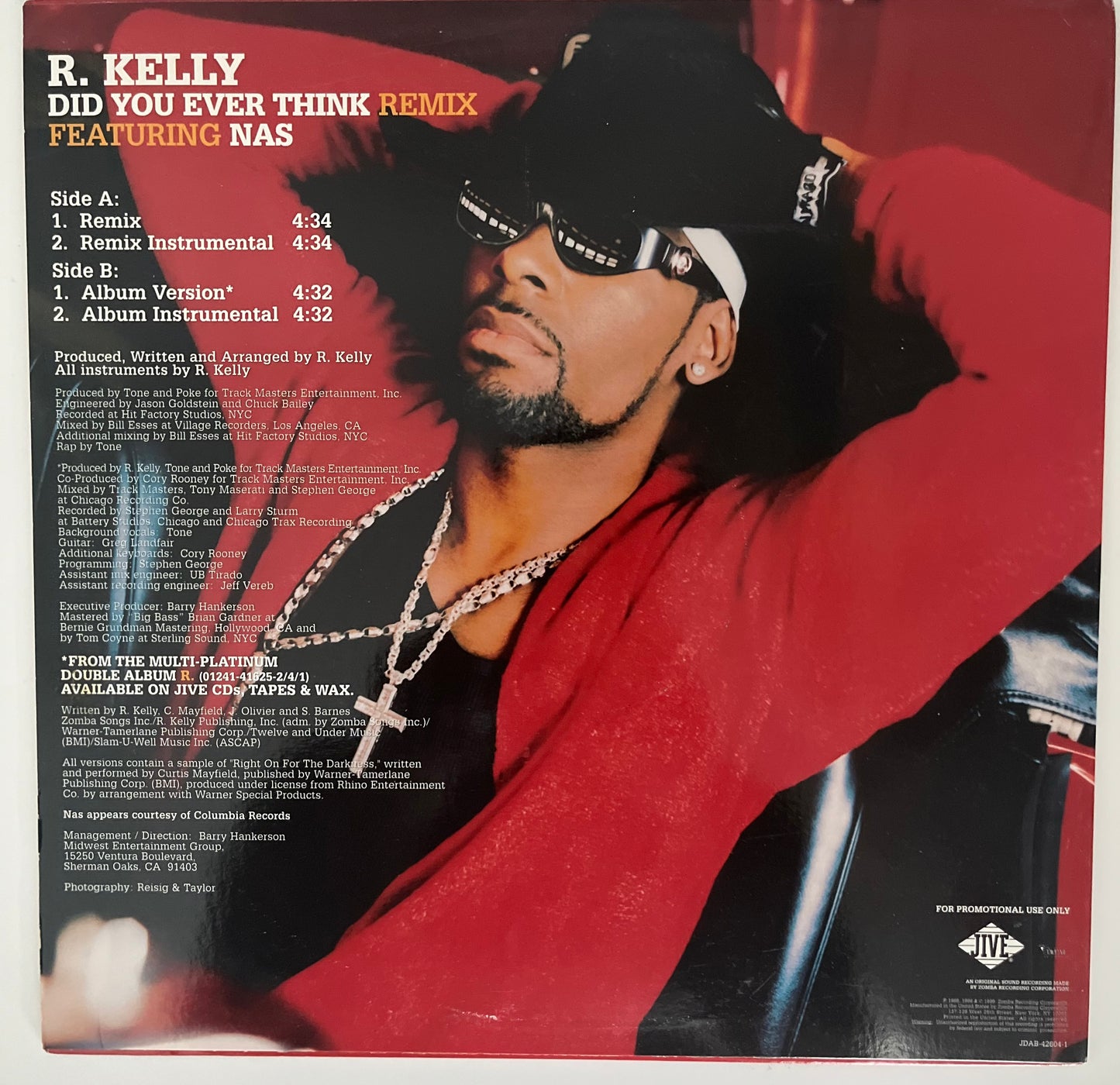 R Kelly - Did You Ever Think ft. Nas (12" Single)